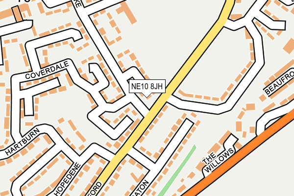 NE10 8JH map - OS OpenMap – Local (Ordnance Survey) NE10 8JH map - OS OpenMap – Local (Ordnance Survey)