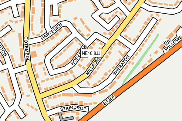 NE10 8JJ map - OS OpenMap – Local (Ordnance Survey) NE10 8JJ map - OS OpenMap – Local (Ordnance Survey)