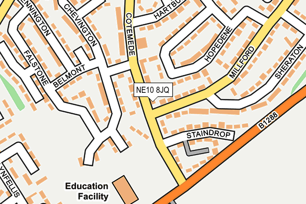 NE10 8JQ map - OS OpenMap – Local (Ordnance Survey) NE10 8JQ map - OS OpenMap – Local (Ordnance Survey)