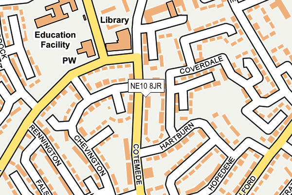 NE10 8JR map - OS OpenMap – Local (Ordnance Survey) NE10 8JR map - OS OpenMap – Local (Ordnance Survey)