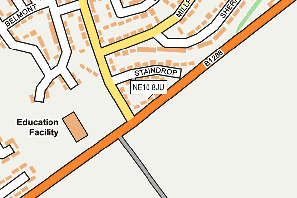 NE10 8JU map - OS OpenMap – Local (Ordnance Survey) NE10 8JU map - OS OpenMap – Local (Ordnance Survey)