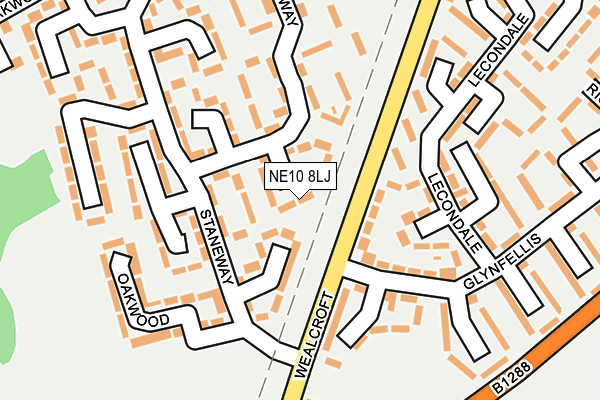 NE10 8LJ map - OS OpenMap – Local (Ordnance Survey) NE10 8LJ map - OS OpenMap – Local (Ordnance Survey)