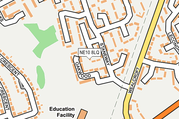 NE10 8LQ map - OS OpenMap – Local (Ordnance Survey) NE10 8LQ map - OS OpenMap – Local (Ordnance Survey)