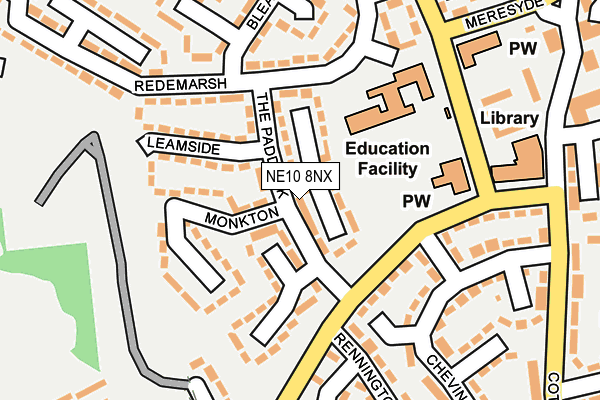 NE10 8NX map - OS OpenMap – Local (Ordnance Survey) NE10 8NX map - OS OpenMap – Local (Ordnance Survey)