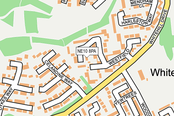 NE10 8PA map - OS OpenMap – Local (Ordnance Survey) NE10 8PA map - OS OpenMap – Local (Ordnance Survey)