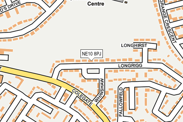 NE10 8PJ map - OS OpenMap – Local (Ordnance Survey) NE10 8PJ map - OS OpenMap – Local (Ordnance Survey)