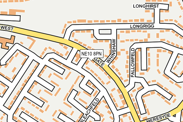 NE10 8PN map - OS OpenMap – Local (Ordnance Survey) NE10 8PN map - OS OpenMap – Local (Ordnance Survey)