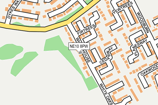 NE10 8PW map - OS OpenMap – Local (Ordnance Survey) NE10 8PW map - OS OpenMap – Local (Ordnance Survey)