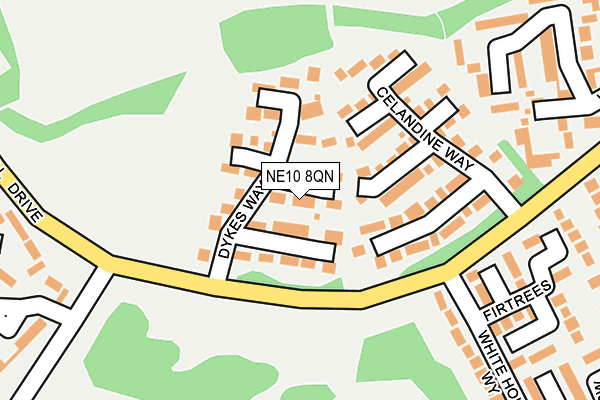 NE10 8QN map - OS OpenMap – Local (Ordnance Survey)