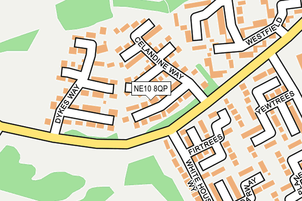 NE10 8QP map - OS OpenMap – Local (Ordnance Survey) NE10 8QP map - OS OpenMap – Local (Ordnance Survey)