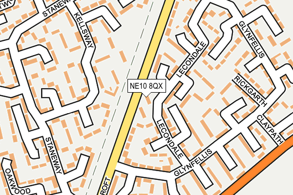 NE10 8QX map - OS OpenMap – Local (Ordnance Survey) NE10 8QX map - OS OpenMap – Local (Ordnance Survey)