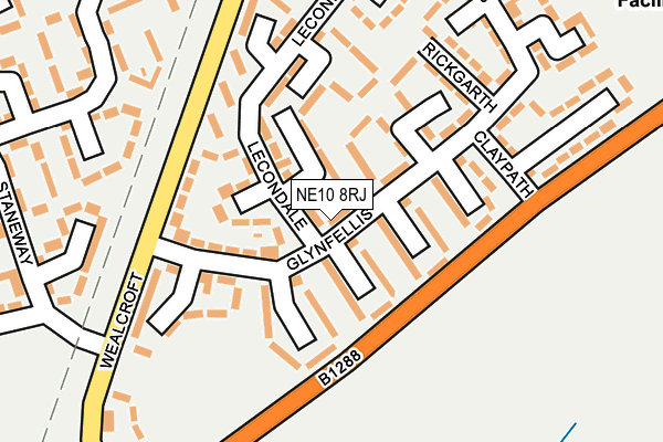 NE10 8RJ map - OS OpenMap – Local (Ordnance Survey) NE10 8RJ map - OS OpenMap – Local (Ordnance Survey)
