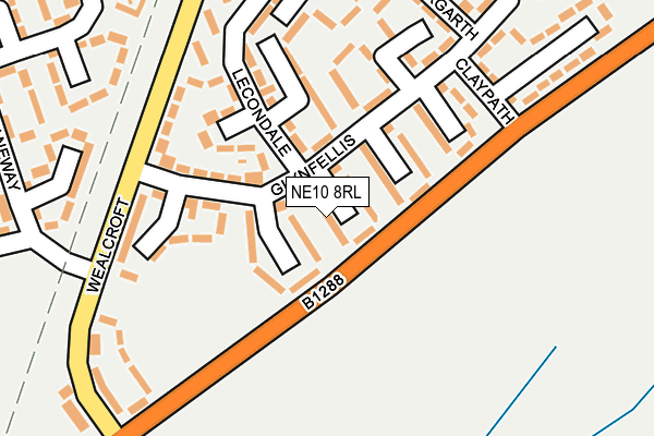 NE10 8RL map - OS OpenMap – Local (Ordnance Survey) NE10 8RL map - OS OpenMap – Local (Ordnance Survey)