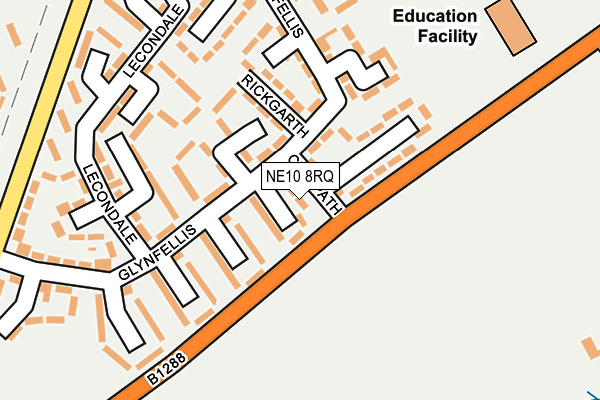 NE10 8RQ map - OS OpenMap – Local (Ordnance Survey) NE10 8RQ map - OS OpenMap – Local (Ordnance Survey)