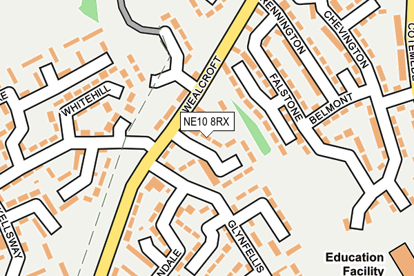 NE10 8RX map - OS OpenMap – Local (Ordnance Survey) NE10 8RX map - OS OpenMap – Local (Ordnance Survey)