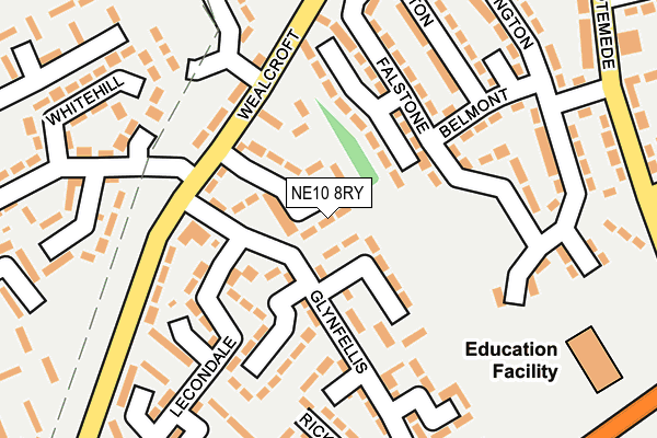 NE10 8RY map - OS OpenMap – Local (Ordnance Survey)