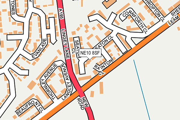 NE10 8SF map - OS OpenMap – Local (Ordnance Survey) NE10 8SF map - OS OpenMap – Local (Ordnance Survey)