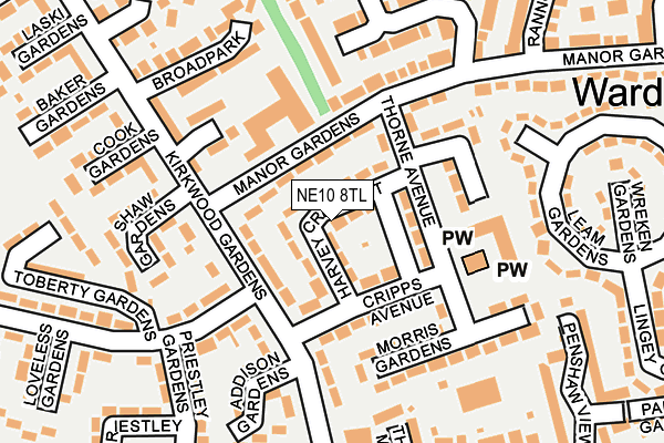 NE10 8TL map - OS OpenMap – Local (Ordnance Survey) NE10 8TL map - OS OpenMap – Local (Ordnance Survey)