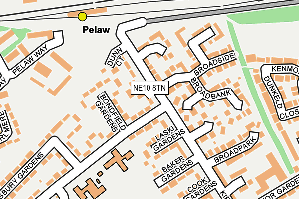 NE10 8TN map - OS OpenMap – Local (Ordnance Survey) NE10 8TN map - OS OpenMap – Local (Ordnance Survey)