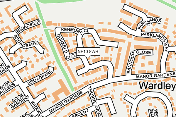 NE10 8WH map - OS OpenMap – Local (Ordnance Survey) NE10 8WH map - OS OpenMap – Local (Ordnance Survey)