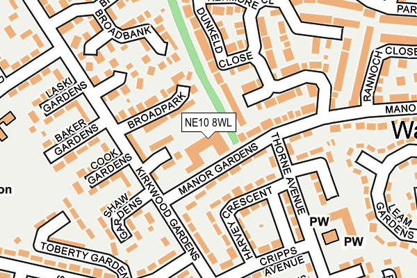 NE10 8WL map - OS OpenMap – Local (Ordnance Survey) NE10 8WL map - OS OpenMap – Local (Ordnance Survey)