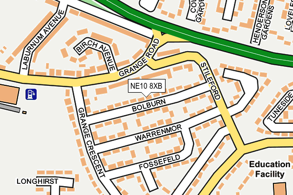NE10 8XB map - OS OpenMap – Local (Ordnance Survey) NE10 8XB map - OS OpenMap – Local (Ordnance Survey)