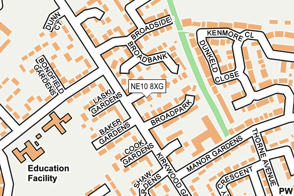 NE10 8XG map - OS OpenMap – Local (Ordnance Survey) NE10 8XG map - OS OpenMap – Local (Ordnance Survey)