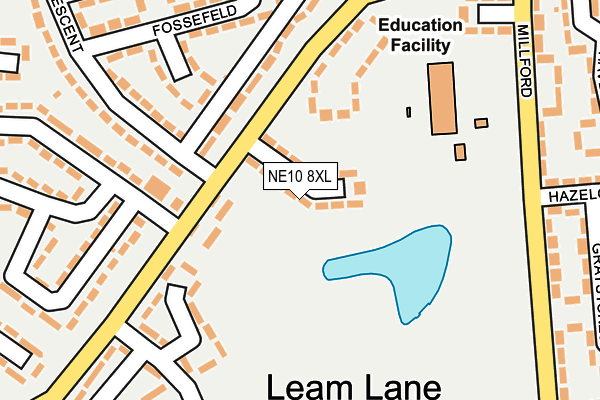 NE10 8XL map - OS OpenMap – Local (Ordnance Survey) NE10 8XL map - OS OpenMap – Local (Ordnance Survey)