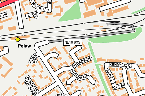 NE10 8XS map - OS OpenMap – Local (Ordnance Survey) NE10 8XS map - OS OpenMap – Local (Ordnance Survey)