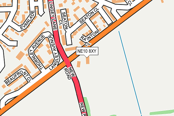 NE10 8XY map - OS OpenMap – Local (Ordnance Survey)