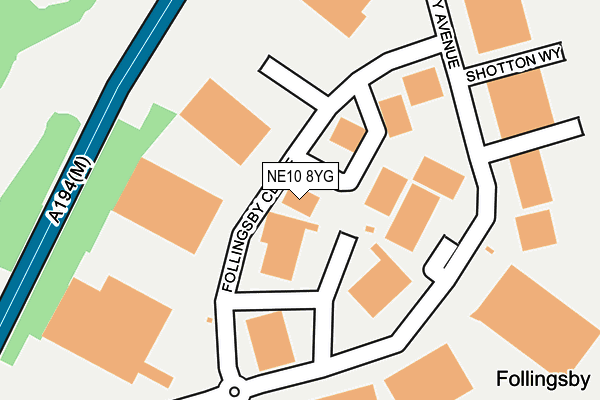 NE10 8YG map - OS OpenMap – Local (Ordnance Survey) NE10 8YG map - OS OpenMap – Local (Ordnance Survey)