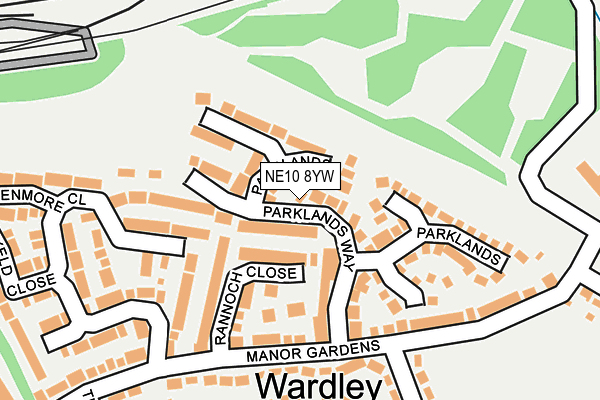 NE10 8YW map - OS OpenMap – Local (Ordnance Survey) NE10 8YW map - OS OpenMap – Local (Ordnance Survey)