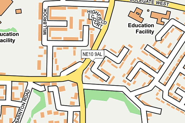NE10 9AL map - OS OpenMap – Local (Ordnance Survey) NE10 9AL map - OS OpenMap – Local (Ordnance Survey)