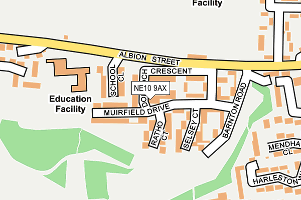 NE10 9AX map - OS OpenMap – Local (Ordnance Survey) NE10 9AX map - OS OpenMap – Local (Ordnance Survey)