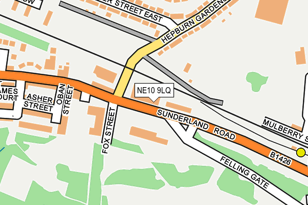 NE10 9LQ map - OS OpenMap – Local (Ordnance Survey) NE10 9LQ map - OS OpenMap – Local (Ordnance Survey)