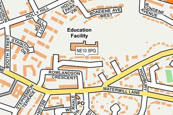 NE10 9PQ map - OS OpenMap – Local (Ordnance Survey) NE10 9PQ map - OS OpenMap – Local (Ordnance Survey)