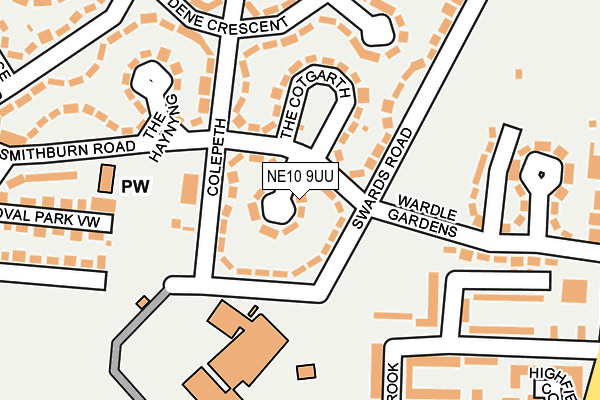 NE10 9UU map - OS OpenMap – Local (Ordnance Survey) NE10 9UU map - OS OpenMap – Local (Ordnance Survey)