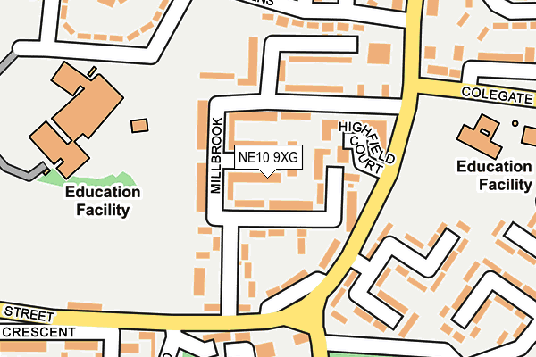 NE10 9XG map - OS OpenMap – Local (Ordnance Survey) NE10 9XG map - OS OpenMap – Local (Ordnance Survey)