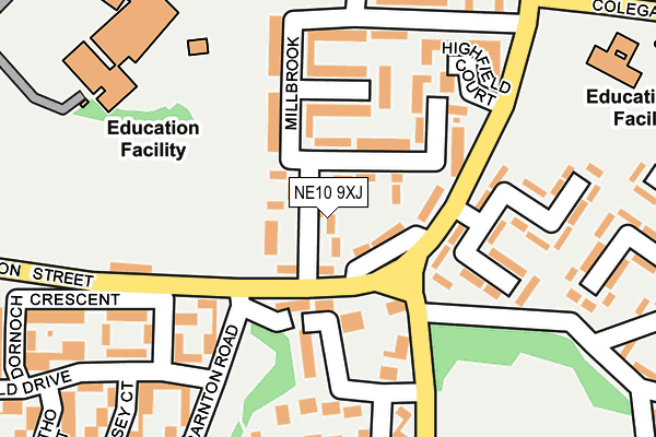 NE10 9XJ map - OS OpenMap – Local (Ordnance Survey) NE10 9XJ map - OS OpenMap – Local (Ordnance Survey)