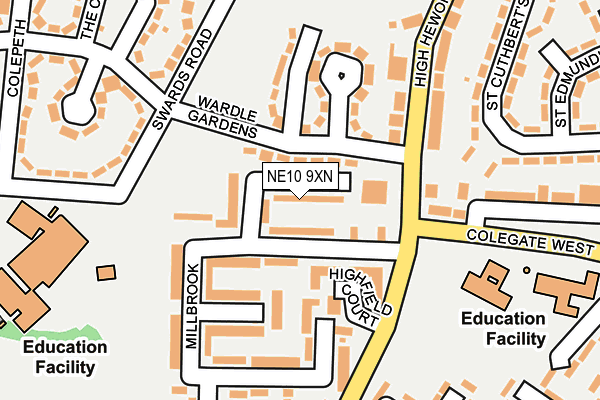 NE10 9XN map - OS OpenMap – Local (Ordnance Survey) NE10 9XN map - OS OpenMap – Local (Ordnance Survey)