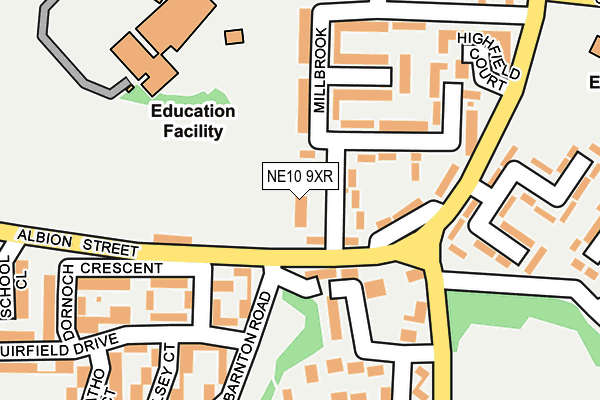 NE10 9XR map - OS OpenMap – Local (Ordnance Survey) NE10 9XR map - OS OpenMap – Local (Ordnance Survey)
