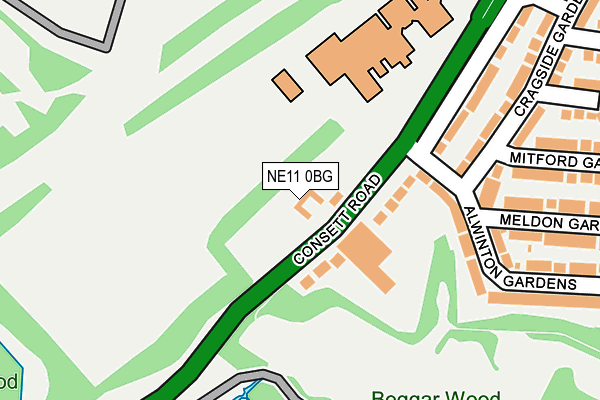 NE11 0BG map - OS OpenMap – Local (Ordnance Survey) NE11 0BG map - OS OpenMap – Local (Ordnance Survey)