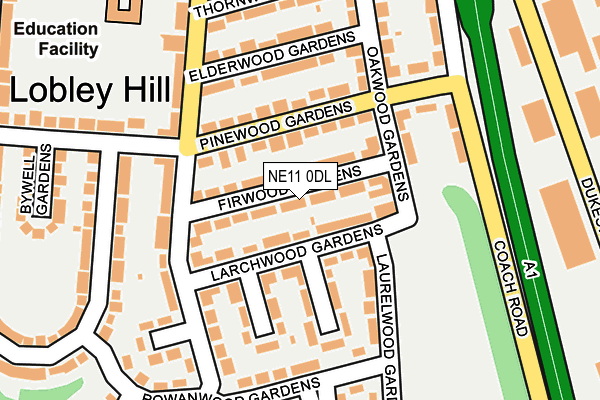 NE11 0DL map - OS OpenMap – Local (Ordnance Survey) NE11 0DL map - OS OpenMap – Local (Ordnance Survey)