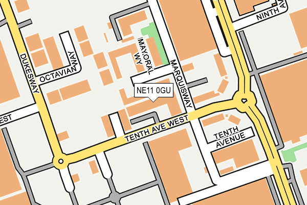 NE11 0GU map - OS OpenMap – Local (Ordnance Survey) NE11 0GU map - OS OpenMap – Local (Ordnance Survey)