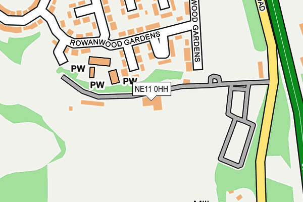 NE11 0HH map - OS OpenMap – Local (Ordnance Survey) NE11 0HH map - OS OpenMap – Local (Ordnance Survey)