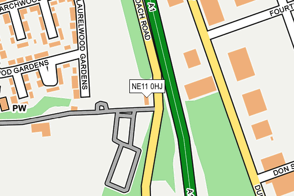 NE11 0HJ map - OS OpenMap – Local (Ordnance Survey) NE11 0HJ map - OS OpenMap – Local (Ordnance Survey)
