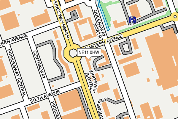 NE11 0HW map - OS OpenMap – Local (Ordnance Survey) NE11 0HW map - OS OpenMap – Local (Ordnance Survey)