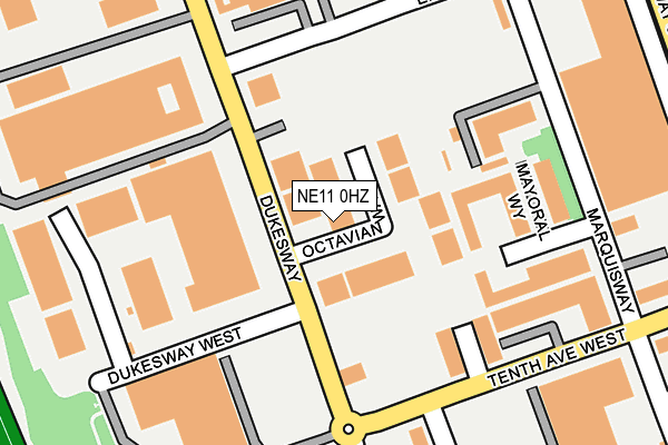 NE11 0HZ map - OS OpenMap – Local (Ordnance Survey)