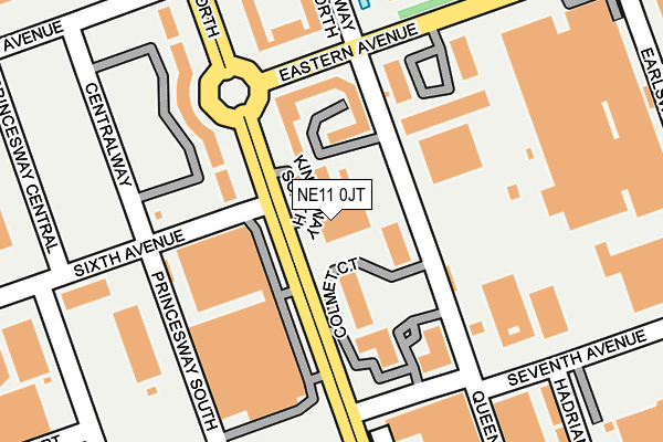 NE11 0JT map - OS OpenMap – Local (Ordnance Survey) NE11 0JT map - OS OpenMap – Local (Ordnance Survey)