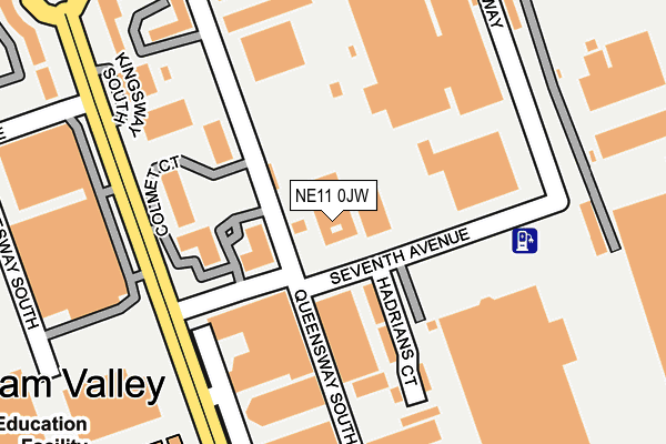 NE11 0JW map - OS OpenMap – Local (Ordnance Survey) NE11 0JW map - OS OpenMap – Local (Ordnance Survey)